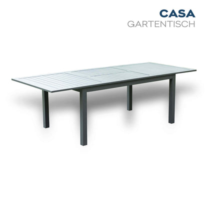 Home Deluxe Garten-Sitzgruppe ausziehbar CASA MADERA - 160/240 x 100 cm 8 Stühle