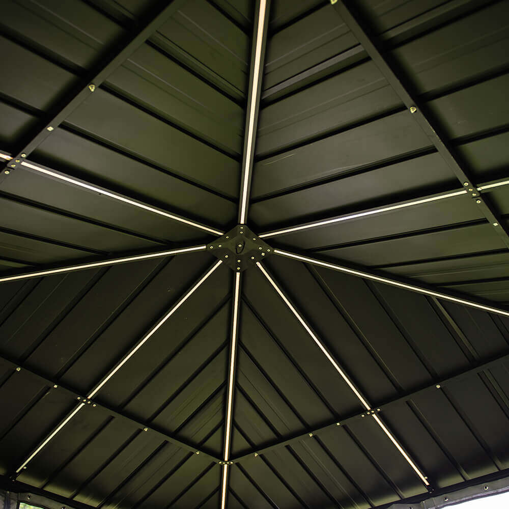 Home Deluxe LED Solar Pavillon AZUR - 270 x 270 cm