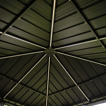 Home Deluxe LED Solar Pavillon AZUR - 270 x 270 cm