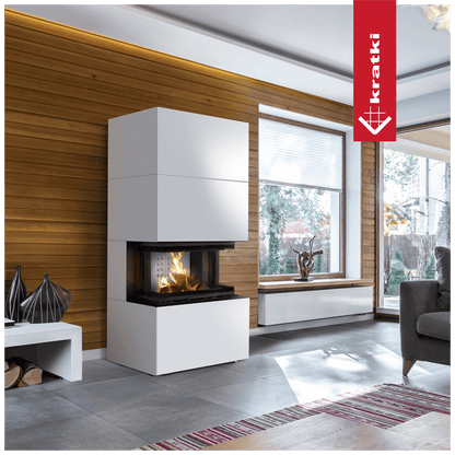 Kratki Kamineinsatz KRATKI NBC/EASY BOX 7 kW Ø 160 Bausatz Bianco