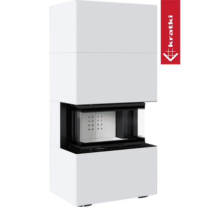 Kratki Kamineinsatz KRATKI NBC/EASY BOX 7 kW Ø 160 Bausatz Bianco