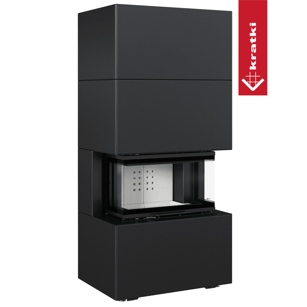 Kratki Kamineinsatz NBC/EASY BOX 7 kW Ø 160 Bausatz Black