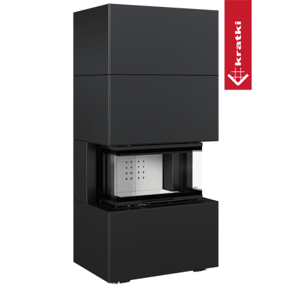 Kratki Kamineinsatz NBC/EASY BOX 7 kW Ø 160 Bausatz Black