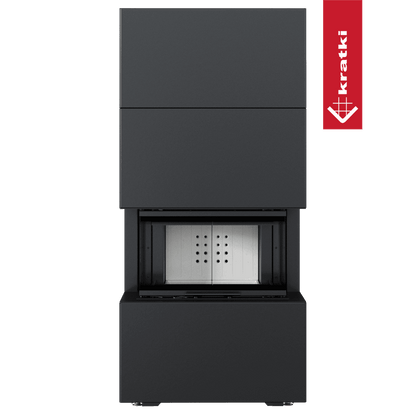Kratki Kamineinsatz NBC/EASY BOX 7 kW Ø 160 Bausatz Black