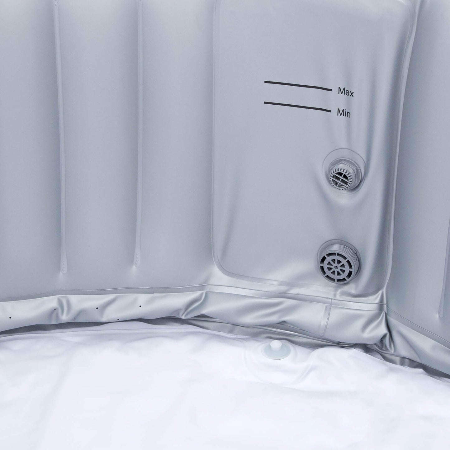 Home Deluxe Outdoor Whirlpool aufblasbar SPLASH inkl. Abdeckung - Ø208 cm 6 Personen Uni Grau