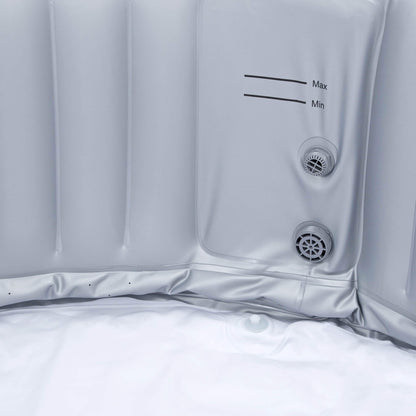 Home Deluxe Outdoor Whirlpool aufblasbar SPLASH inkl. Abdeckung - Ø208 cm 6 Personen Uni Grau