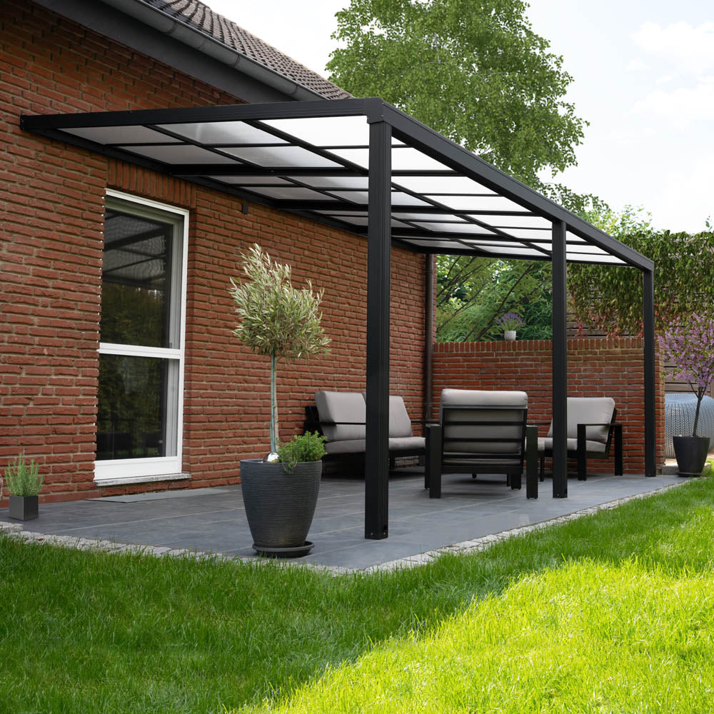 Home Deluxe Terrassenüberdachung SOLIS DELUXE - 390 x 295 x cm Grau