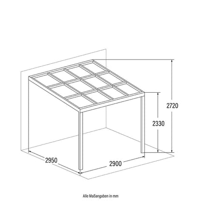Home Deluxe Terrassenüberdachung SOLIS DELUXE - 290 x 295 x cm Weiß