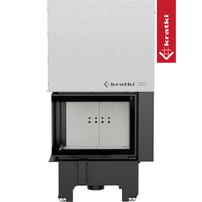 Kratki Kamineinsatz aus Stahl KRATKI VNL 610/430 9 kW Ø 200 mit Schiebetür mit Türfeder