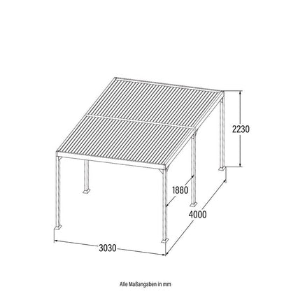Home Deluxe Lamellenpavillon CANNES - 400 x 303 x 223 cm