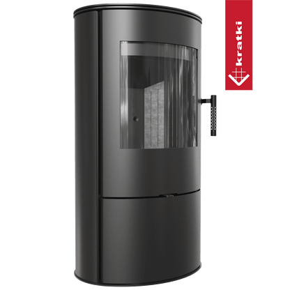 Kratki Kaminofen aus stahl KRATKI ROLLO Ø 150 7 kW schwarz Verkleidung