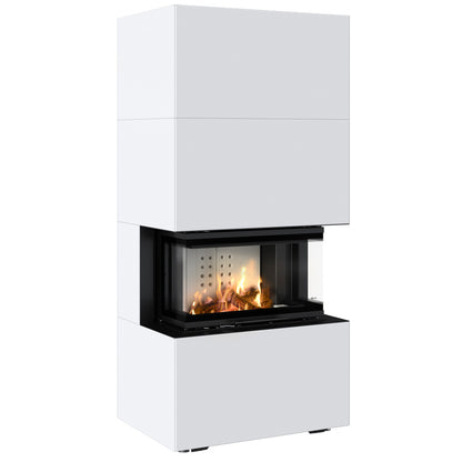 Kratki Kamineinsatz KRATKI NBC/EASY BOX 7 kW Ø 160 Bausatz Weiß Mit Türfeder