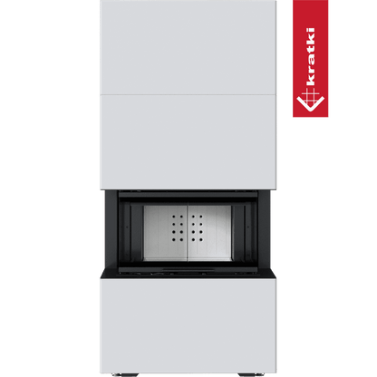 Kratki Kamineinsatz KRATKI NBC/EASY BOX 7 kW Ø 160 Bausatz Weiß Mit Türfeder