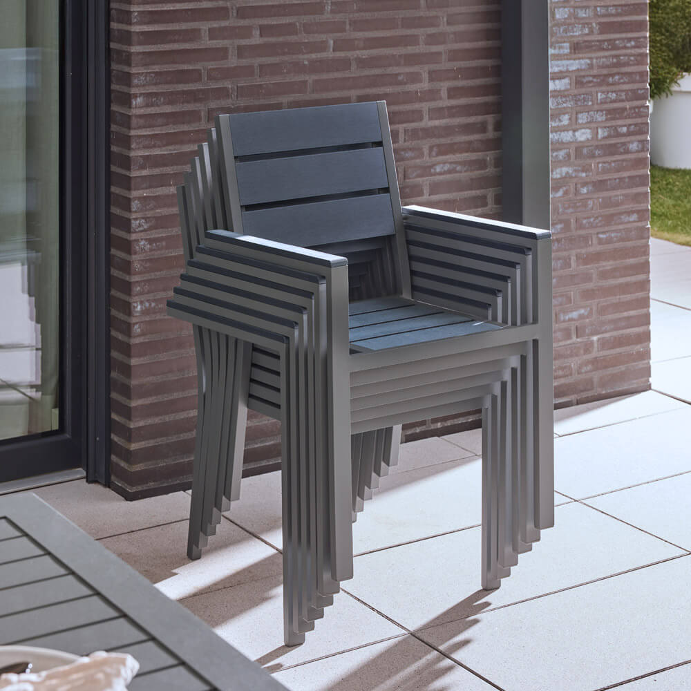 Home Deluxe Gartenstuhl MADERA - 6 Stück