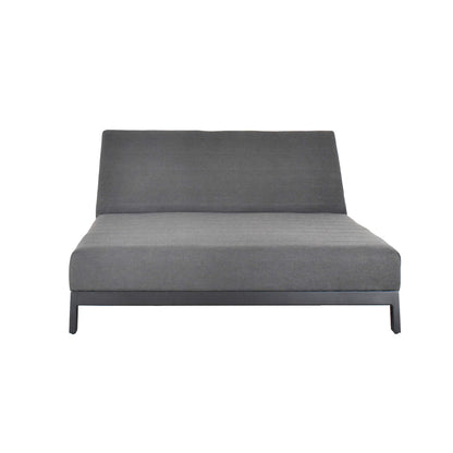 Home Deluxe Sonnenliege für 2 mit verstellbarer Rückenlehne VALENCIA - 203 x 144 cm Anthrazit
