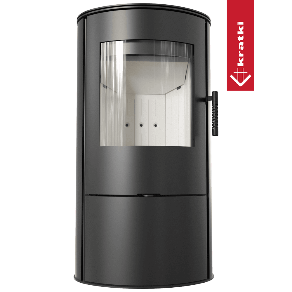 Kratki KAMINOFEN AUS STAHL KRATKI ROLLO Ø 150 7 KW Satz