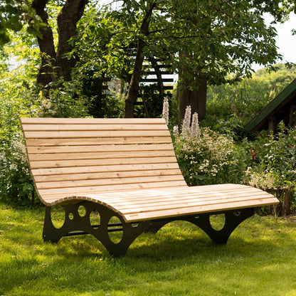 Home Deluxe Wellenholzliege/Waldsofa TAIGA
