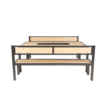 Home Deluxe Sitzgarnitur aus Lärche NAXOS - 200 x 43 cm Made in Germany