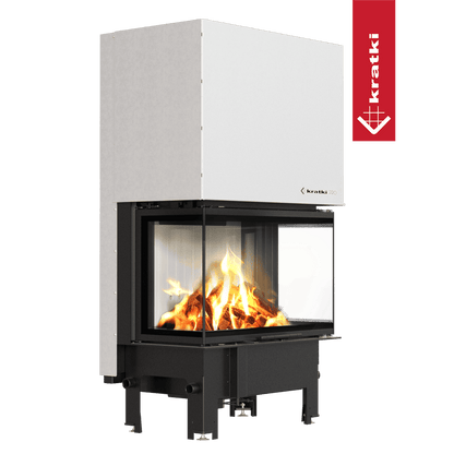 Kratki Kamineinsatz KRATKI REGNOR 800/400 links rechts 8 kW Ø 200 Sprossenverglasung