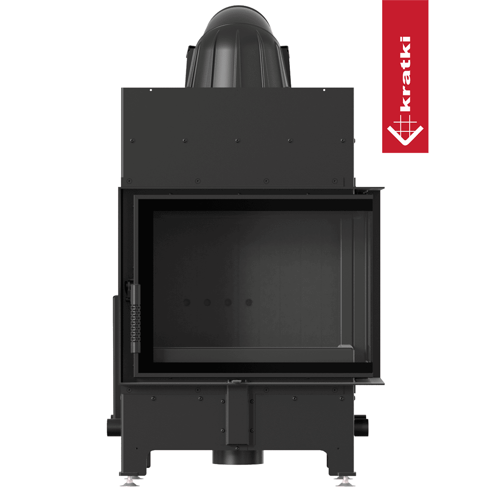 Kratki KRATKI-Luftkamin FLOKI S rechts 8 kW Ø 160 mit schwarzer Thermotec