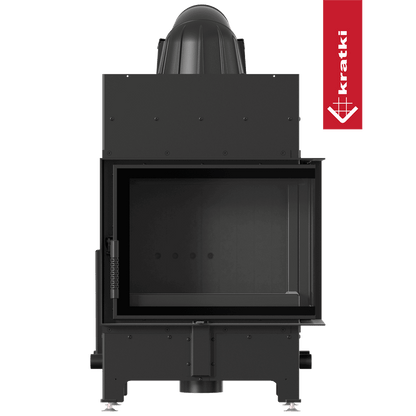 Kratki KRATKI-Luftkamin FLOKI S rechts 8 kW Ø 160 mit schwarzer Thermotec