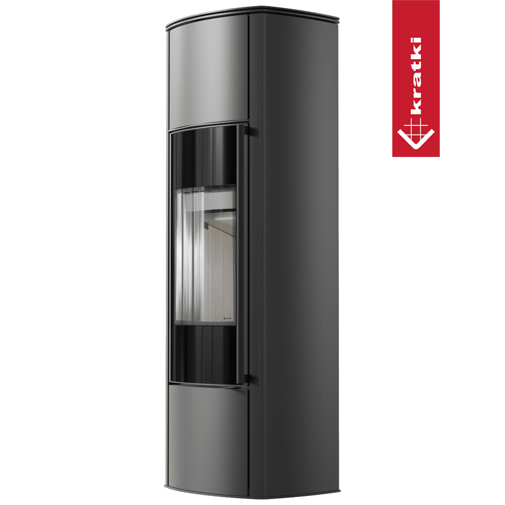 Kratki Freistehender Stahlofen KRATKI AB KRATKI ENYO R Hoch 5,5 kW Ø 100/150