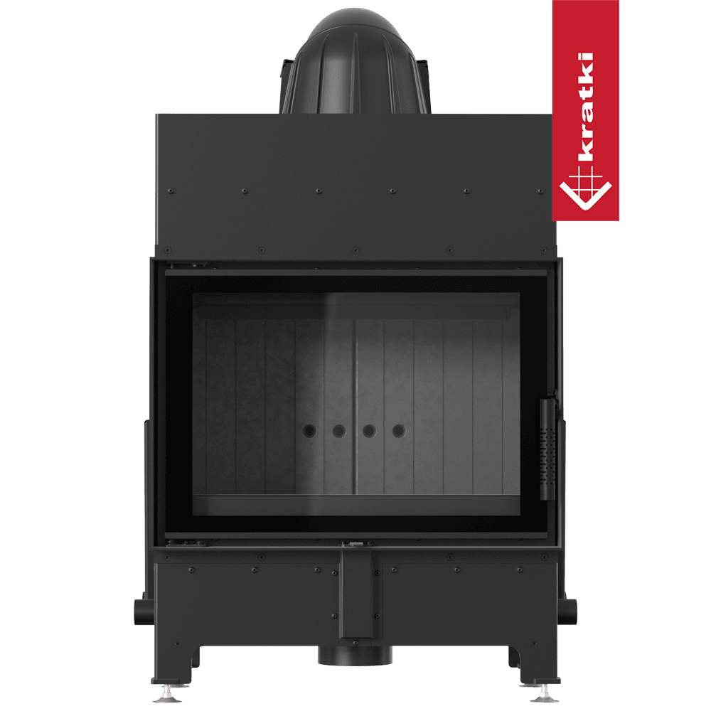 Kratki Kamineinsatz aus Stahl KRATKI FLOKI S 8 kW Ø 160 schwarz Verkleidung