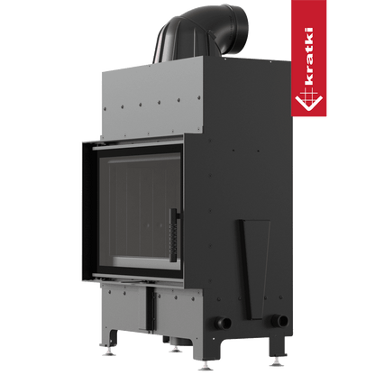 Kratki Kamineinsatz aus Stahl KRATKI FLOKI S 8 kW Ø 160 schwarz Verkleidung