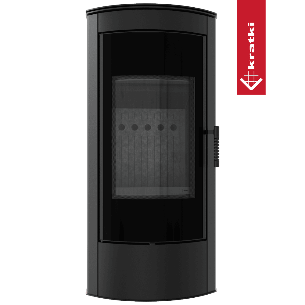 Kratki Kaminofen aus Stahl KRATKI TITAN Panorama Ø 150 11 kW