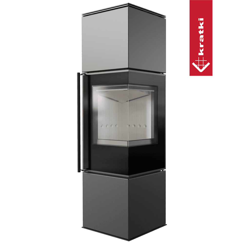 Kratki Kaminofen aus Stahl KRATKI REN/M rechts Ø 150 7 kW
