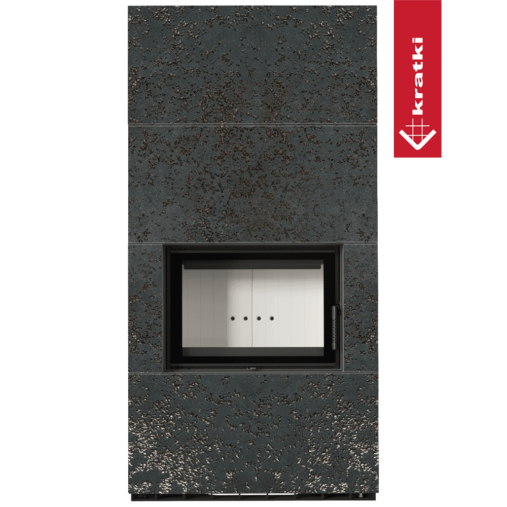Kratki Kaminbausatz KRATKI FLOKI BOX 8 kW Ø 160 Quarzsinter OXIDE NERO