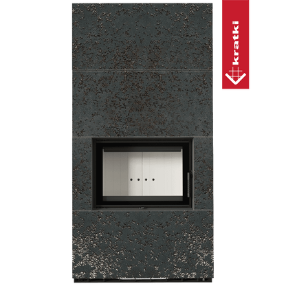 Kratki Kaminbausatz KRATKI FLOKI BOX 8 kW Ø 160 Quarzsinter OXIDE NERO