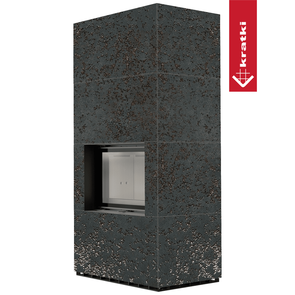 Kratki Kaminbausatz KRATKI FLOKI BOX 8 kW Ø 160 Quarzsinter OXIDE NERO