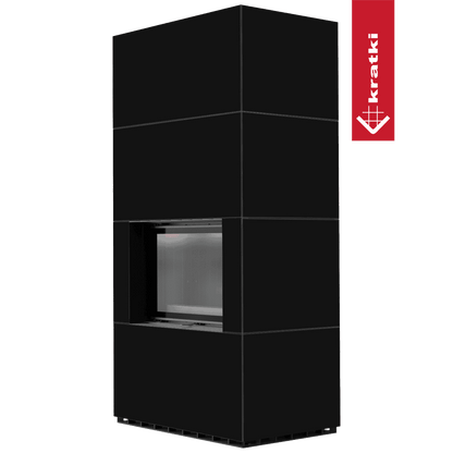 Kratki Kaminbausatz KRATKI FLOKI BOX 8 kW Ø 160 Quarzsinter NERO ASSOLUTO schwarz Verkleidung