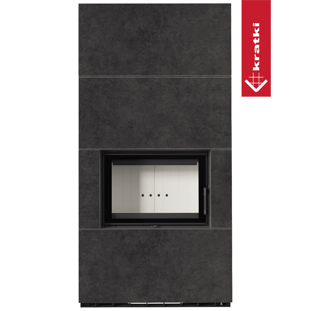 Kratki Kaminbausatz KRATKI FLOKI BOX 8 kW Ø 160 Quarzsinter FOKOS GRAFITE