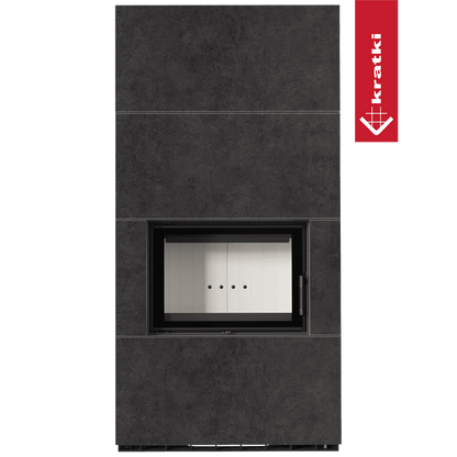 Kratki Kaminbausatz KRATKI FLOKI BOX 8 kW Ø 160 Quarzsinter FOKOS GRAFITE