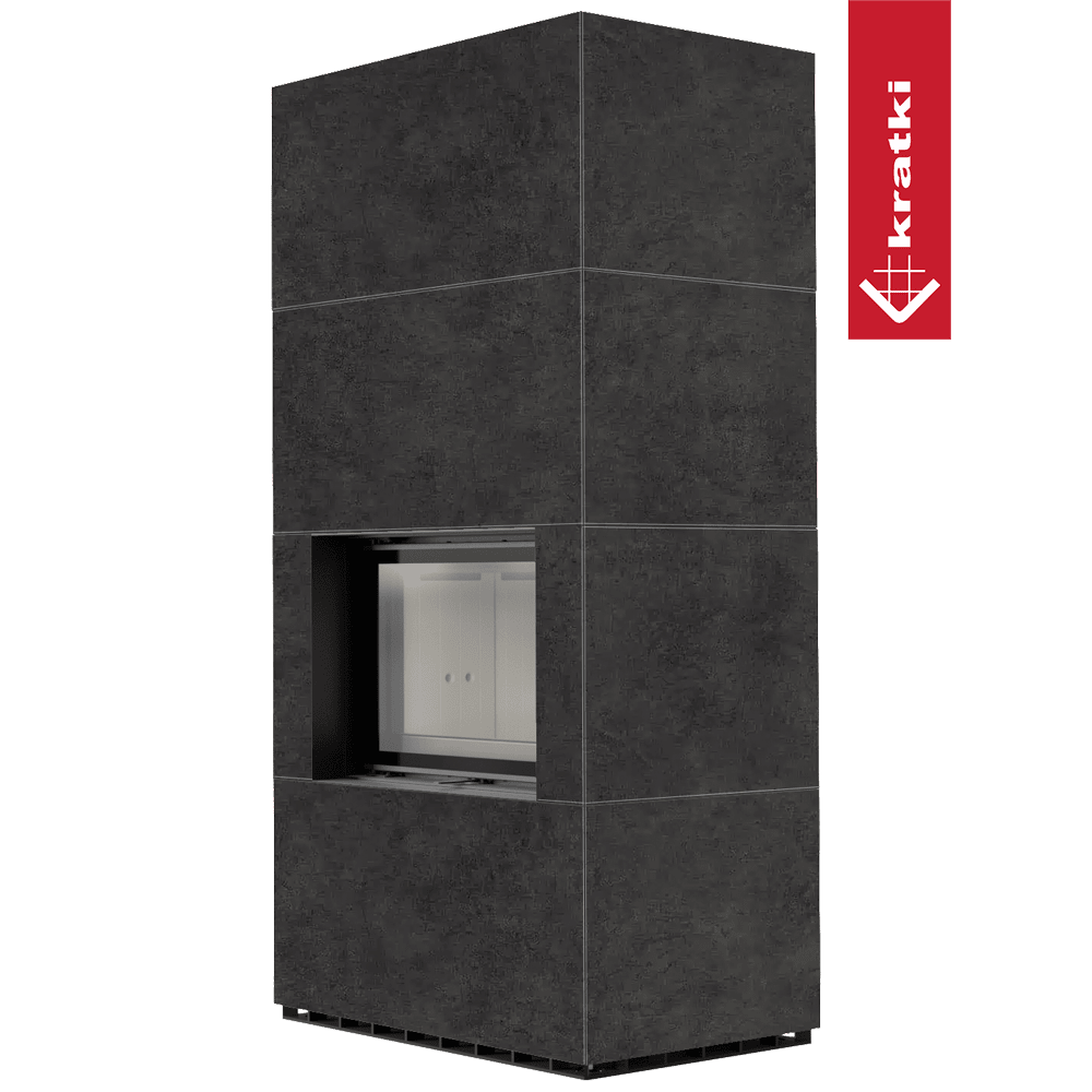 Kratki Kaminbausatz KRATKI FLOKI BOX 8 kW Ø 160 Quarzsinter FOKOS GRAFITE