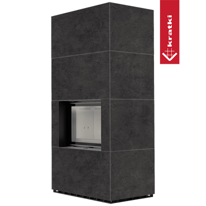 Kratki Kaminbausatz KRATKI FLOKI BOX 8 kW Ø 160 Quarzsinter FOKOS GRAFITE