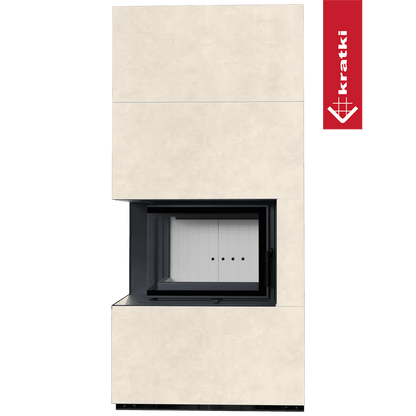 Kratki Kaminbausatz KRATKI FLOKI BOX links 8 kW Ø 160 Quarzsinter FOKOS TALCO