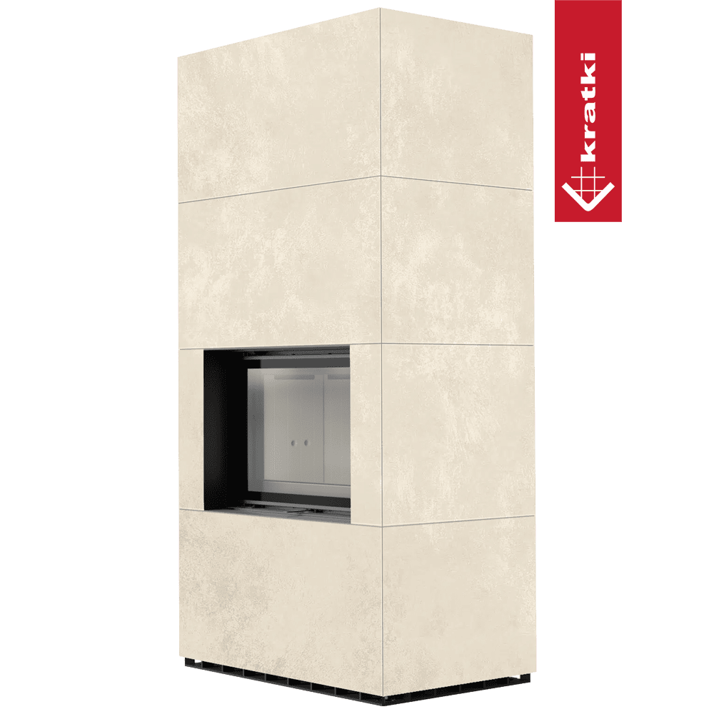Kratki Kaminbausatz KRATKI FLOKI BOX 8 kW Ø 160 Quarzsinter OXIDE BIANCO
