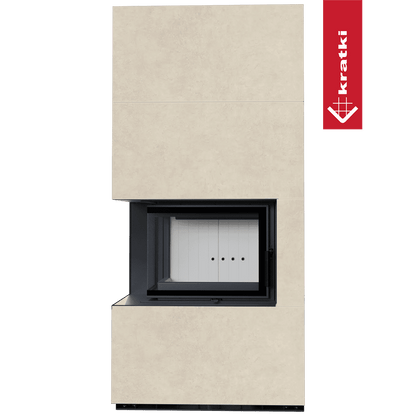 Kratki Kaminbausatz KRATKI FLOKI BOX links 8 kW Ø 160 Quarzsinter FOKOS SALE