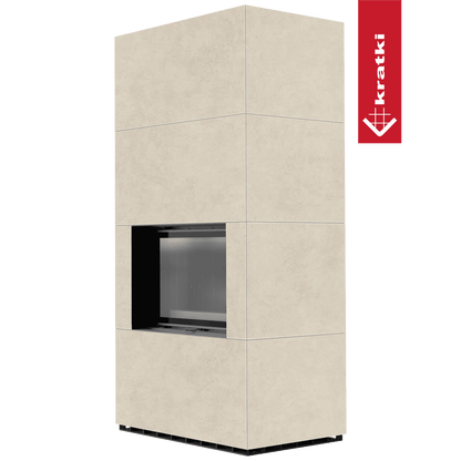 Kratki Kaminbausatz KRATKI FLOKI BOX 8 kW Ø 160 Quarzsinter FOKOS SALE schwarz Verkleidung