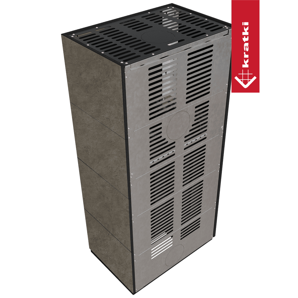 Kratki Kaminbausatz KRATKI FLOKI BOX links 8 kW Ø 160 Quarzsinter FOKOS PIOKRATKI MBO