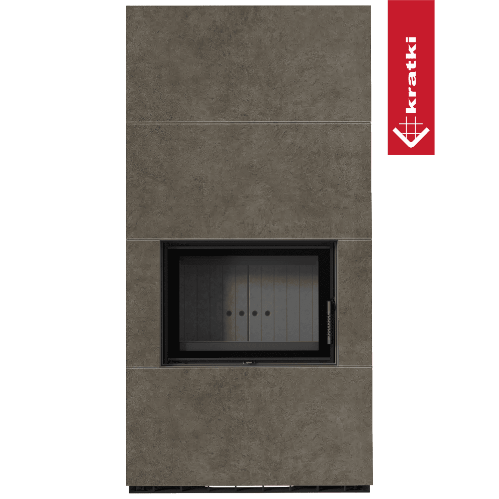 Kratki Kaminbausatz KRATKI FLOKI BOX 8 kW Ø 160 Quarzsinter FOKOS PIOKRATKI MBO schwarz Verkleidung