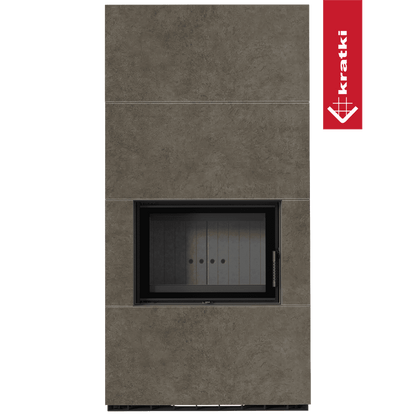 Kratki Kaminbausatz KRATKI FLOKI BOX 8 kW Ø 160 Quarzsinter FOKOS PIOKRATKI MBO schwarz Verkleidung