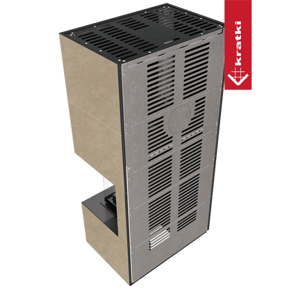 Kratki Kaminbausatz KRATKI FLOKI BOX rechts 8 kW Ø 160 Quarzsinter FOKOS RENA
