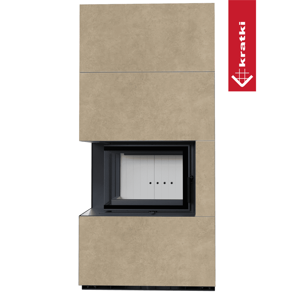Kratki Kaminbausatz KRATKI FLOKI BOX links 8 kW Ø 160 Quarzsinter FOKOS RENA