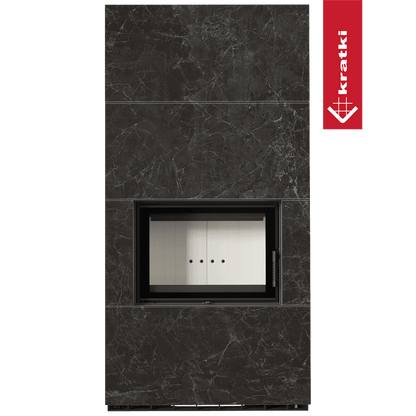 Kratki Kaminbausatz KRATKI FLOKI BOX 8 kW Ø 160 Quarzsinter NATURALI NERO GRECO