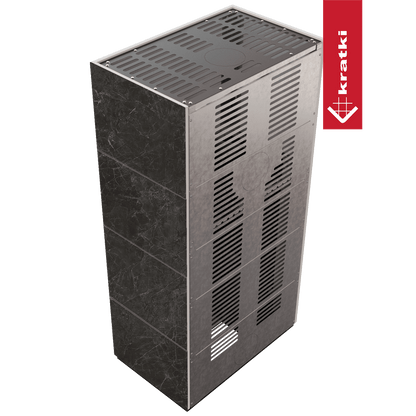 Kratki Kaminbausatz KRATKI FLOKI BOX 8 kW Ø 160 Quarzsinter NATURALI NERO GRECO