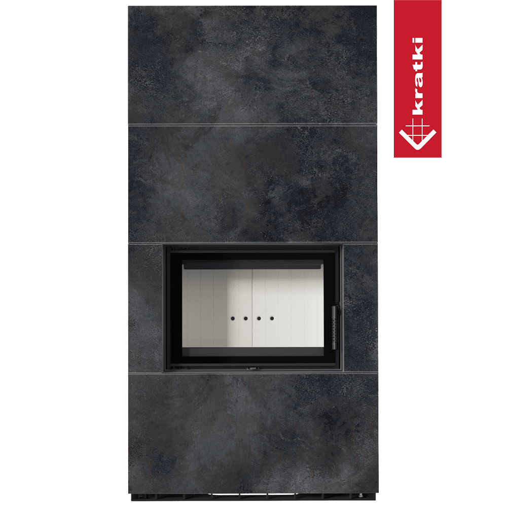 Kratki Kaminbausatz KRATKI FLOKI BOX 8 kW Ø 160 Quarzsinter OSSIDO NERO
